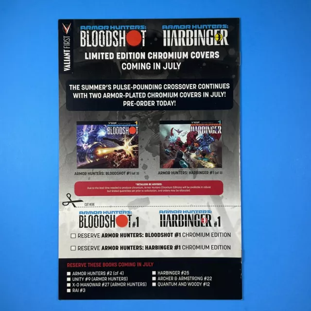 ARMOR HUNTERS #1 Pullbox Preview Valiant Comics Bloodshot & Harbinger 2014 2