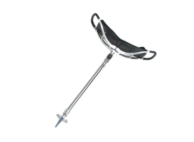 QUALITY LEATHER BLACK SHOOTING STICK is Folding SEAT STOOL for Walking