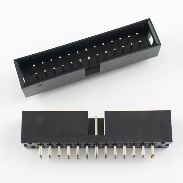 10Pcs 2.54mm 2x13 Pin 26 Pin Straight Male Shrouded PCB Box header IDC Socket
