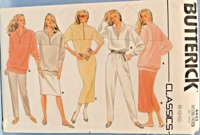 Butterick Pattern 4433 Dress Top Skirt Pants Misses Sizes  8 10 12 Uncut Vintage