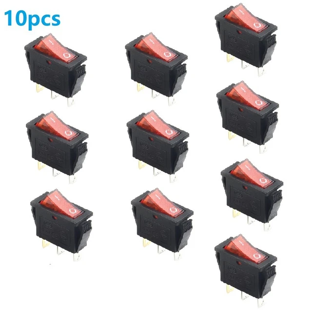 5 Voyants LED Panneau 10mm Rouge 12V AC/DC - Montage Sur Tableau - Marque Uxcell