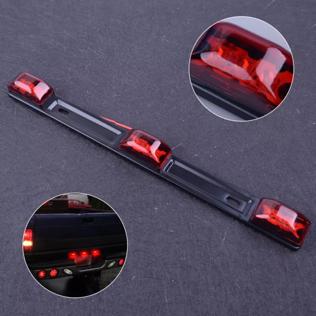 12V 9 LED Car Truck Rear Brake Lights Red Clearance Side Marker Lamp Bar