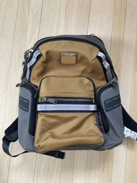 NWT Tumi Alpha Bravo Navigation Backpack 232793 Golden Brown Laptop Travel Bag