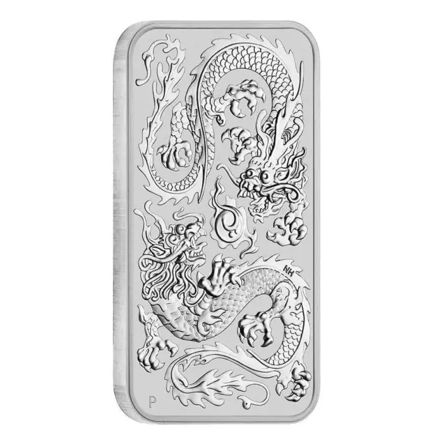 1oz 2020 Dragon Rectangular Silver Bullion Coin - Brand New - The Perth Mint