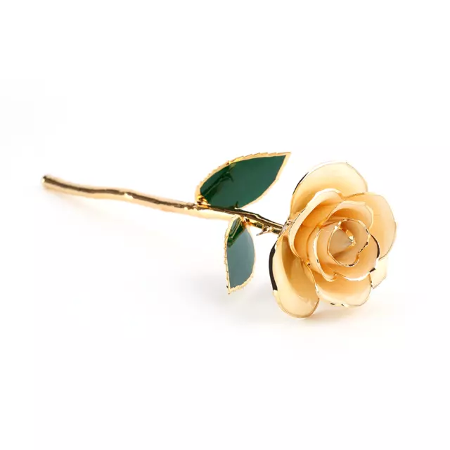 Long Stem 24k Gold Dipped Rose Flower Ornaments Handcrafted Gift Decoration NC3 3