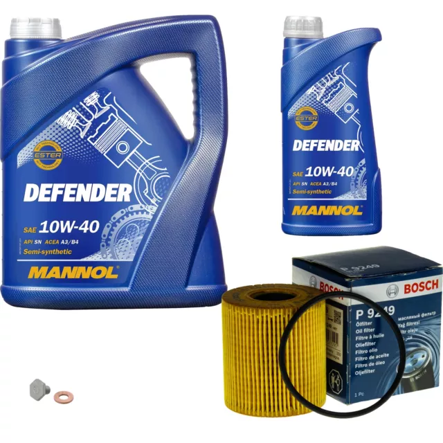 BOSCH Ölfilter 6L MANNOL Defender 10W-40 für Mitsubishi Peugeot Outlander II