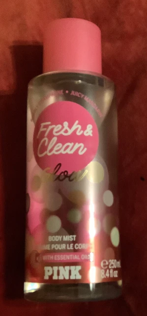 NEW Victoria's Secret PINK Fresh & Clean Glow Fragrance Body Mist Spray 8.4 oz