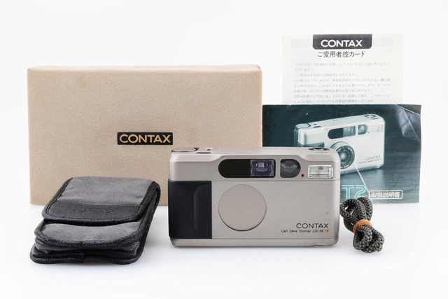 [Near MINT in Box] Contax T2 Titan Silver 35mm Point & Shoot Film From JAPAN