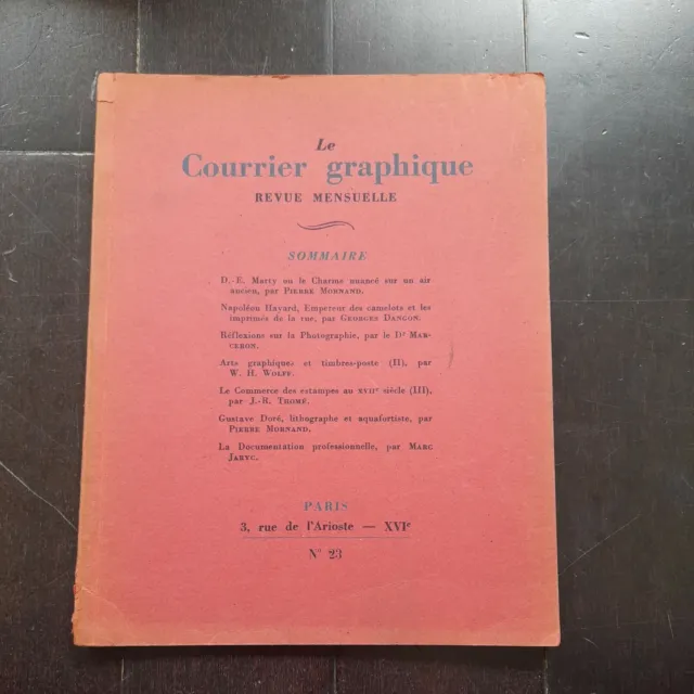 Le Courrier Graphique Revue Des Arts Graphiques N° 23 1939 Napoleon Hayard Dore
