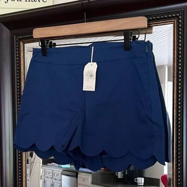 MUD Pie Serena Scallop Navy Shorts Size Small