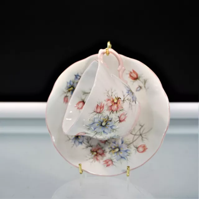 Vintage Rosina Tea Cup & Saucer Wild Flowers Pattern Fine Bone China England