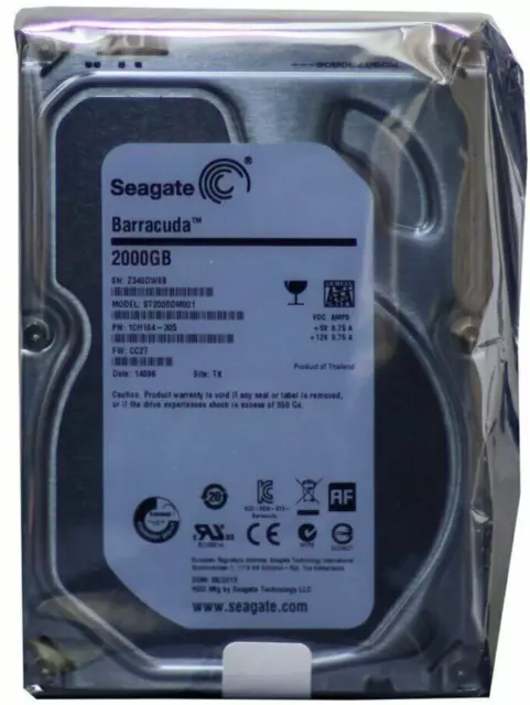 Seagate Barracuda 2TB 2000GB Internal 7200 RPM 3.5 inch ST2000DM001 HDD