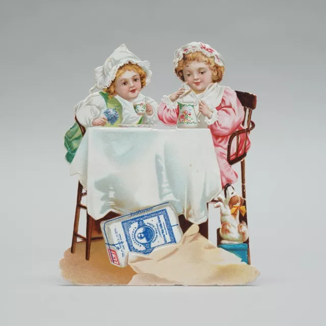 2x Glanzbild Oblaten Kathreiners Kneipp-Malzkaffee um 1900 alte Reklame V.MIN 2