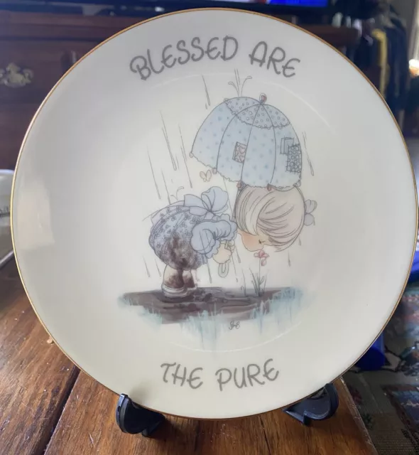 1999 PRECIOUS MOMENTS By ENESCO Plate.   BLESSED ARE THE PURE