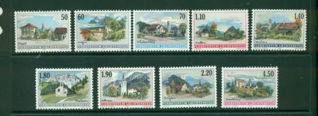 Liechtenstein #1167-75A (2000-01 Village Views set) VFMNH  CV $22.65