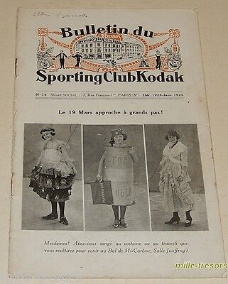 1923  Plaques Photo KODAK Août Sept RARE N° 5 du BULLETIN du SPORTING Club 