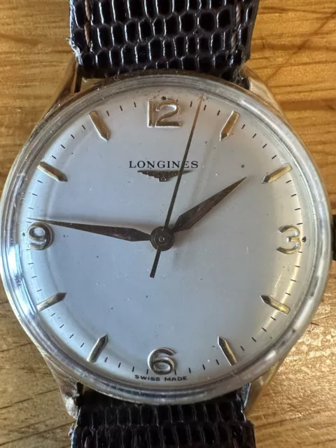 longines 9ct gold watch mens