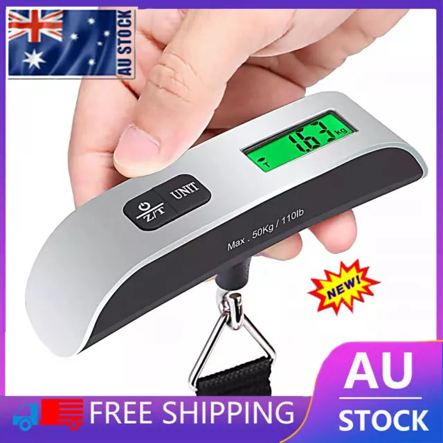 50Kg Digital Luggage Scale FAST Portable Electronic LCD Suitcase Hand-Grip JC