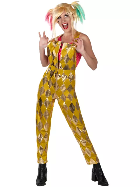 Ladies Womens Harley Quinn Costume  Jumpsuit DC Suicide Squad Birds Of Prey