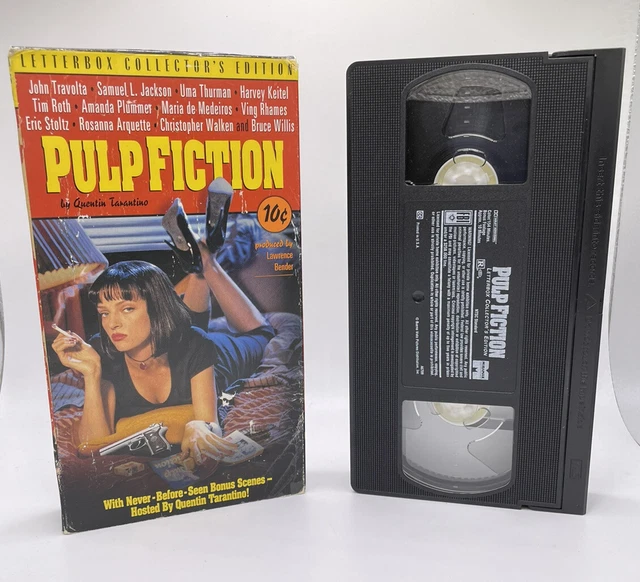 PULP FICTION, LETTERBOX Collector’s Edition (VHS, 1996) Uma Thurman