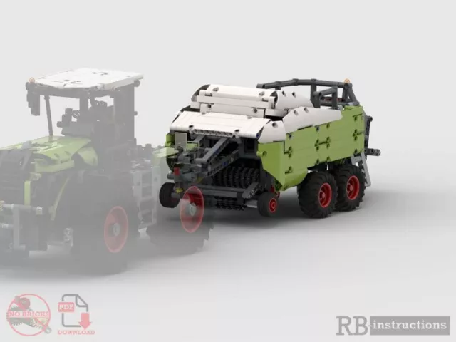 RBi Bauanleitung instruction 42054 Quaderballenpresse Eigenbau Claas Xerion Lego 3