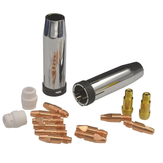 Welder Nozzle Contact Head 16pcs/set Diffuser Kit For MIG/MAG Welding Torch