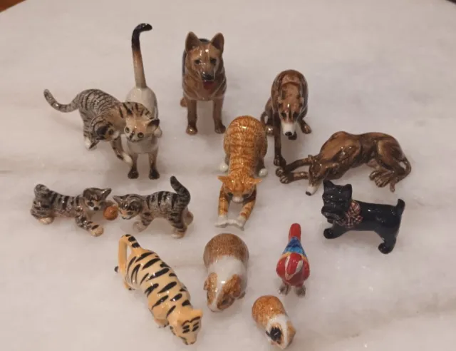 Porcelain  Animal Figurines X12