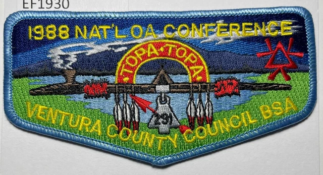 Boy Scout OA 291 Topa Topa Lodge Flap 1988 NOAC