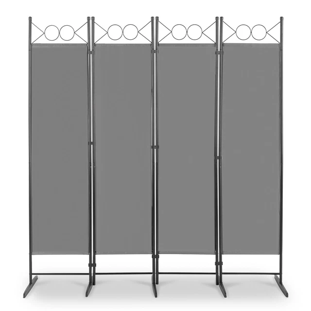 6 FT ROOM Divider 4 Panel Privacy Screens Home Office Folding Steel