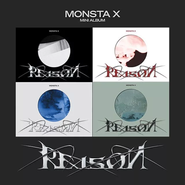 MONSTA X REASON 12th Mini Album 4 Ver SET 4 CD+4 Photo Book+8 Card+4 Pre-Order