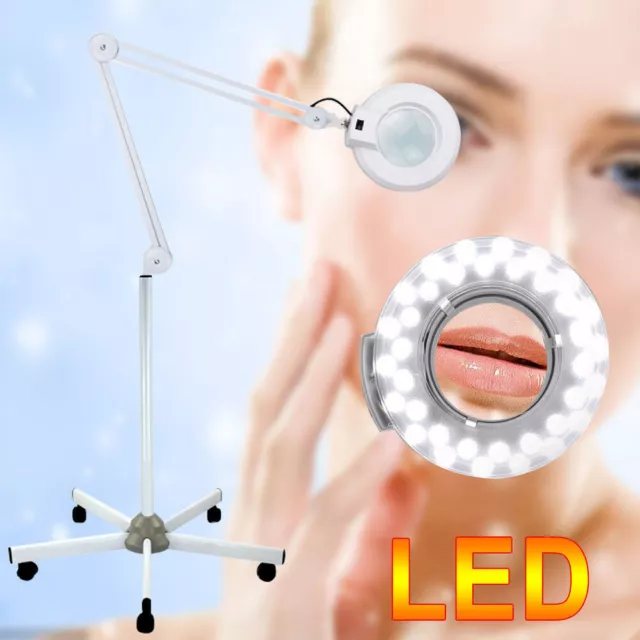 8X Dioptrien LED Lupenleuchte Lupenlampe Kaltlicht Kosmetik Lupe mit Stativ 3