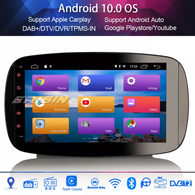 9"DAB+Autoradio Android 10.0 for Mercedes Benz SMART WIFI Canbus Carplay DSP DVB