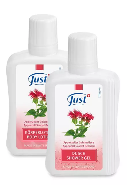 JUST swiss herbs Shower gel + Balm SET Appenzeller Scarlet Beebalm genuine