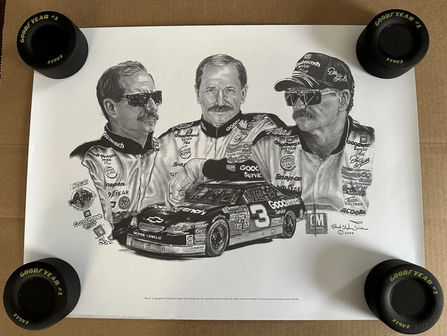 NASCAR Dale Earnhardt #3 GM Goodwrench Richard Childress Racing Art 24 x 18