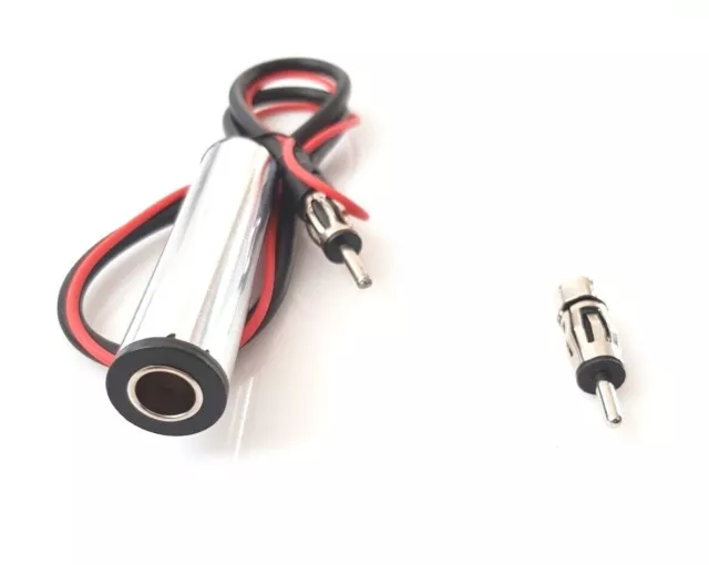 Amplificador de Antena para Coche Adaptador Radio Fm Am din Iso 12V