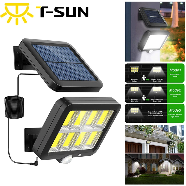LED Solarleuchte Fluter mit Bewegungsmelder Solarlampe Außen Garten Strahler DHL