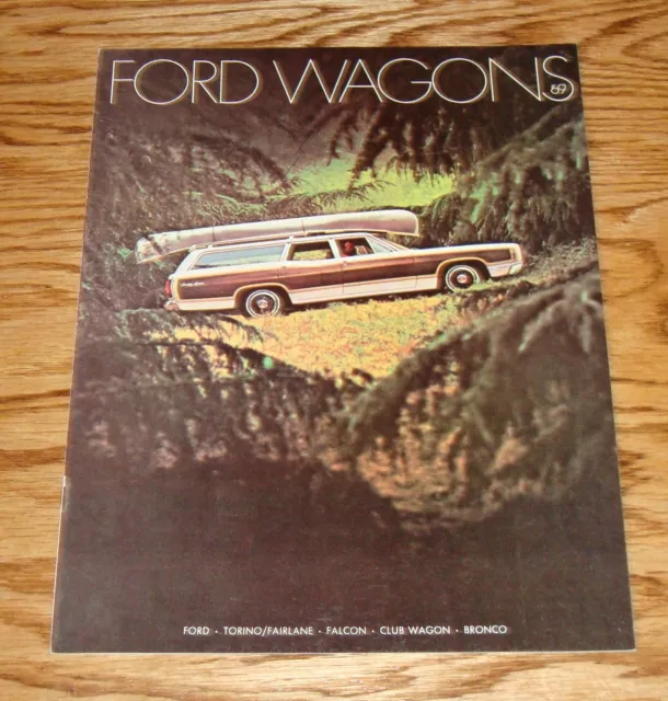 Original 1969 Ford Station Wagon Sales Brochure 69 Fairlane Falcon Bronco Torino