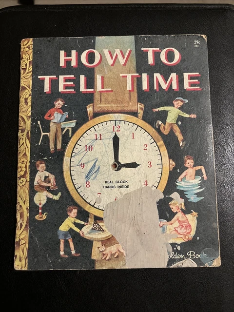 HOW TO TELL Time Little Golden Book 1957 vintage children's book £1.57 ...