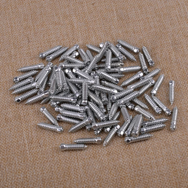 100pcs 25x6mm Tires Stud Screw Snow Spikes Wheel Chains Studs fit for Car Motor