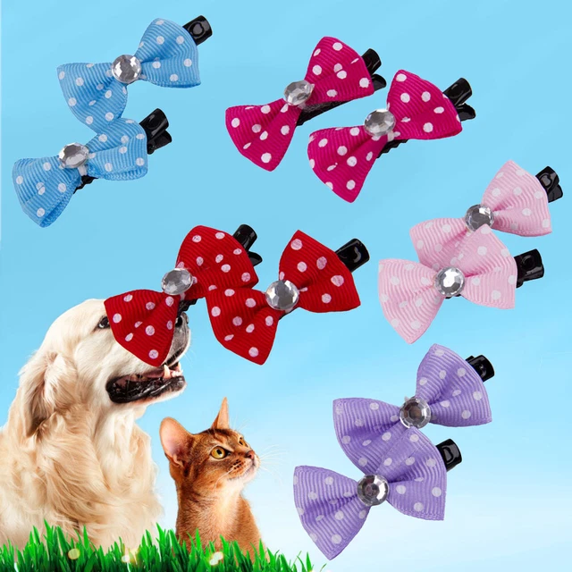 NEW 10pcs/Lot poils d’animaux accessoires mignons Bowknot points épingle pour pe