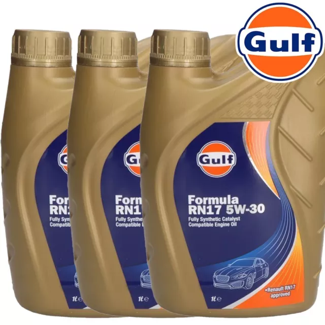 OLIO MOTORE AUTO GULF Formula RN17 5W30 SPECIFICO PER MOTORI  Renault ACEA C3 3L