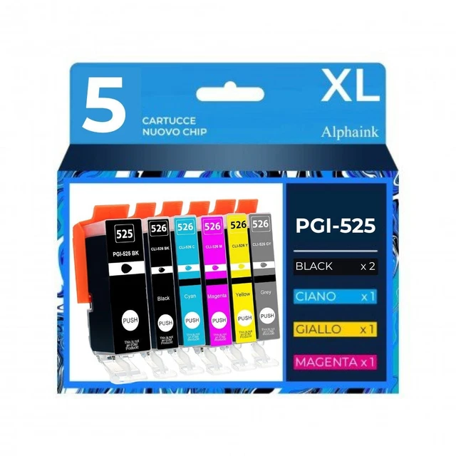 10 Cartucce Compatibili Con PGI-525, CLI-526, Canon Pixma - Foto 6
