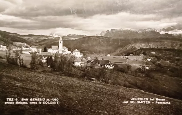 Cartolina - San Genesio presso Bolzano - Verso le Dolomiti - 1950 ca.