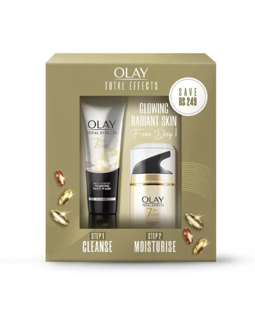 Olay Total Effects Set DAY CREAM FOAMING CLEANSER  FRESH EXP 08/26