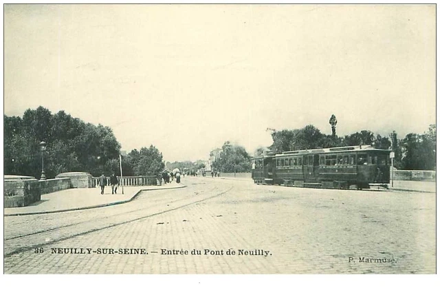 92.NEUILLY SUR SEINE.n°23035.ENTREE DU PONT DE NEUILLY