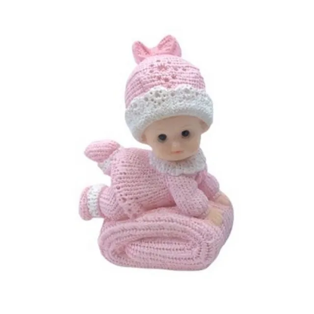 Sujet Figurine Baptême Bébé fille sur coussin