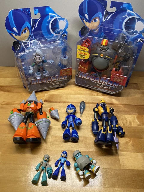 Mega Man Fully Charged Deluxe Series Action Figure Lot + Megaman 7 Minifigs