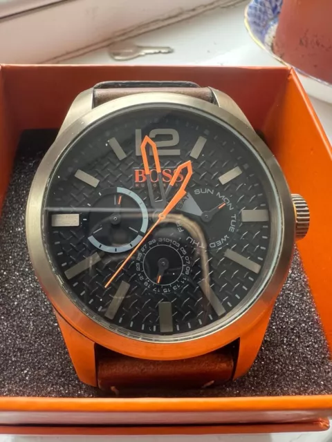 MEN S HUGO BOSS Orange watch Paris Good Condition 45.00 PicClick UK