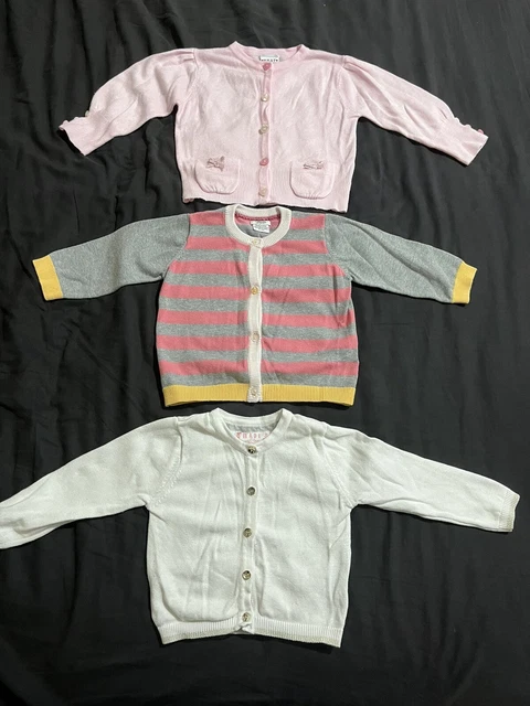 Pacchetto cardigan per bambine inc taglia successiva età 9-12 mesi