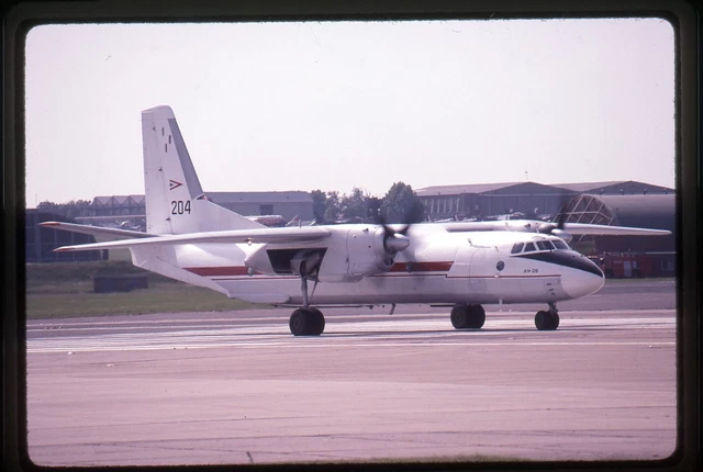 Kodachrome Slide 204 Antonov AN26 Hungarian Air Force Boscombe Down September 92